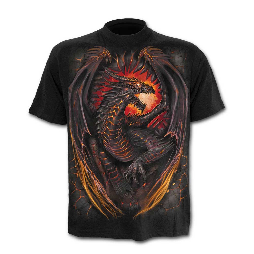 Spiral - DRAGON FURNACE Kids Tshirt - Black